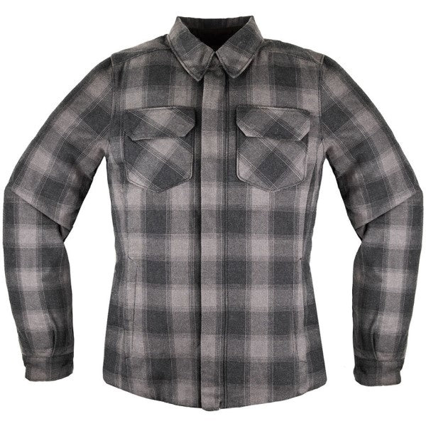 Manteau de Moto en Flanelle Fallblock CX Femme Icon noir, de face