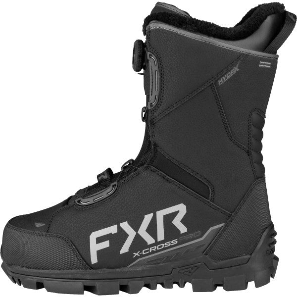 Bottes de Motoneige X-Cross Pro BOA Noir/Gris de droite