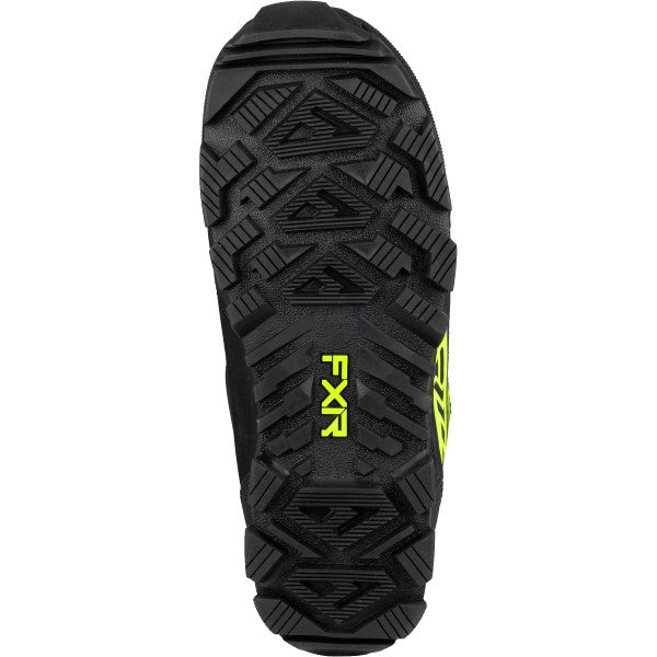 Bottes de Motoneige X-Cross Pro BOA Noir/Jaune de dessous
