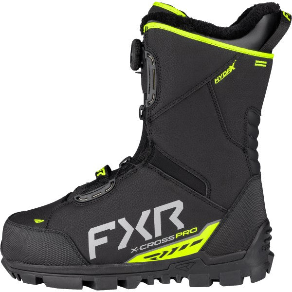 Bottes de Motoneige X-Cross Pro BOA Noir/Jaune de droite
