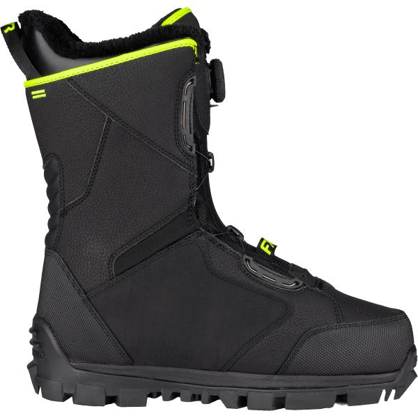 Bottes de Motoneige X-Cross Pro BOA Noir/Jaune de droite