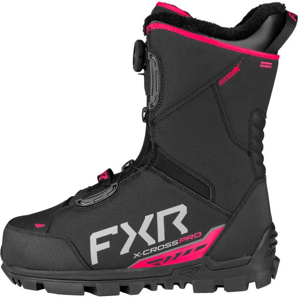 Bottes de Motoneige X-Cross Pro BOA Noir/Rose de droite