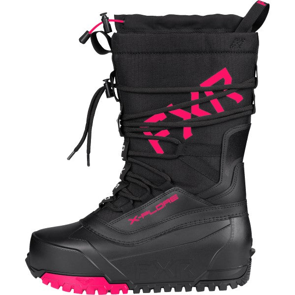 Bottes de Motoneige X-Plore FXR rose et noir de droite