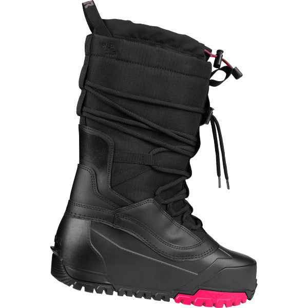 Bottes de Motoneige X-Plore FXR rose et noir incliné de dos