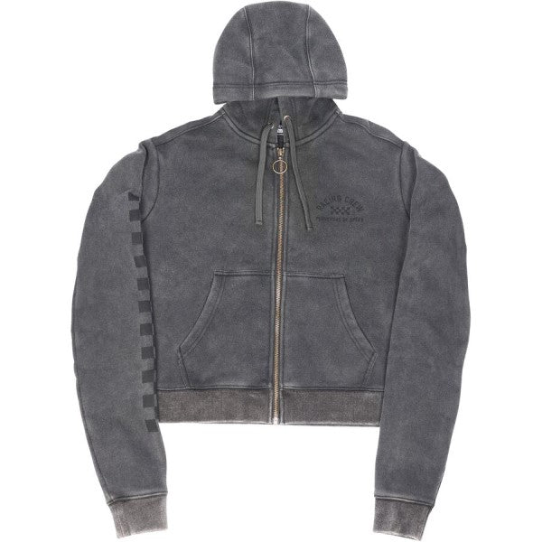 Coton Ouaté avec Fermeture Éclair Discord Femme Gris/Noir de face