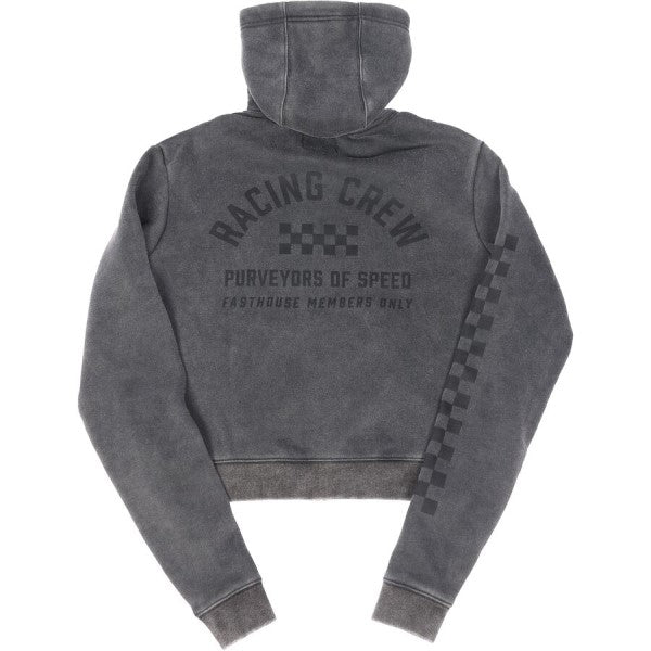 Coton Ouaté avec Fermeture Éclair Discord Femme Gris/Noir de dos