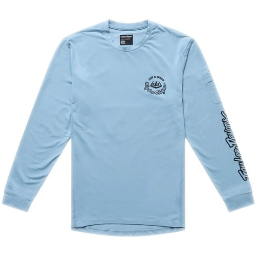 Maillot de Vélo Ruckus Ride Carbs Junior Bleu Clair de face