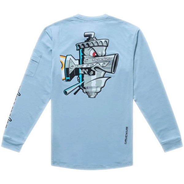 Maillot de Vélo Ruckus Ride Carbs Junior Bleu Clair de dos