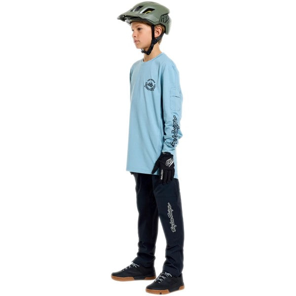 Maillot de Vélo Ruckus Ride Carbs Junior Bleu Clair essayage de droite