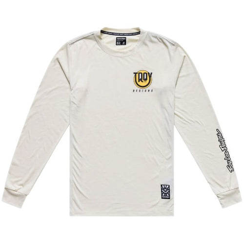 Maillot de Vélo Skyline Ride Happy Manches Longues Junior Gris/Jaune de face
