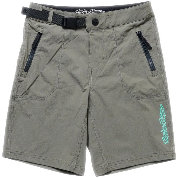 Short de Vélo Skyline Trail Shell Mono Junior Gris/Vert de face