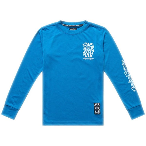 Maillot de Vélo Skyline Ride One Eye Manches Longues Junior Bleu de face