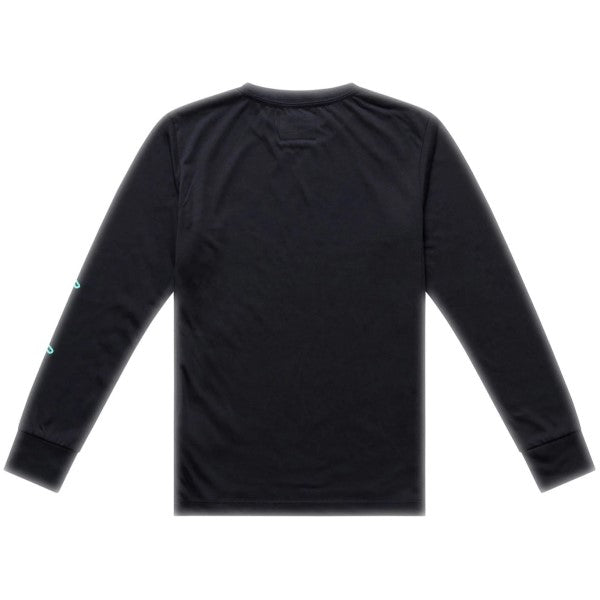 Maillot de Vélo Skyline Ride Signature Manches Longues Junior Noir/Bleu de dos
