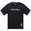 Maillot de Vélo Skyline Ride Signature Manches Courtes Junior Noir/Bleu de face