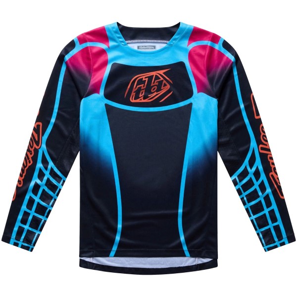 Chandail de Motocross  GP Pro LS Framework Junior Noir/Rose/Bleu de face