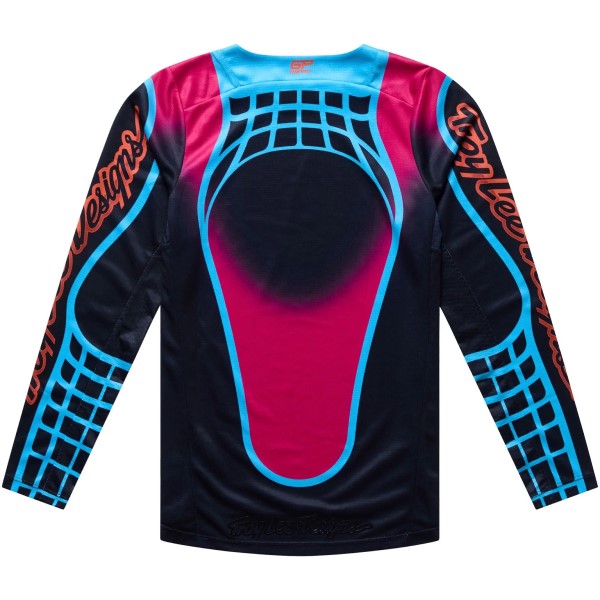 Chandail de Motocross  GP Pro LS Framework Junior Noir/Rose/Bleu de dos