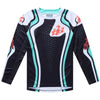 Chandail de Motocross GP Pro LS Roller Junior Noir/Bleu/Blanc de face