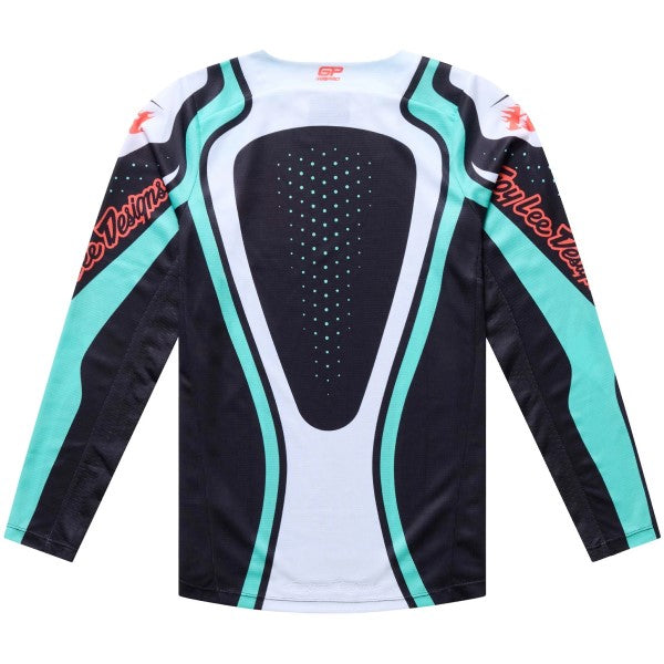 Chandail de Motocross GP Pro LS Roller Junior Noir/Bleu/Blanc de dos