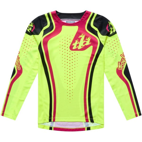 Chandail de Motocross GP Pro LS Roller Junior Jaune/Rose de face