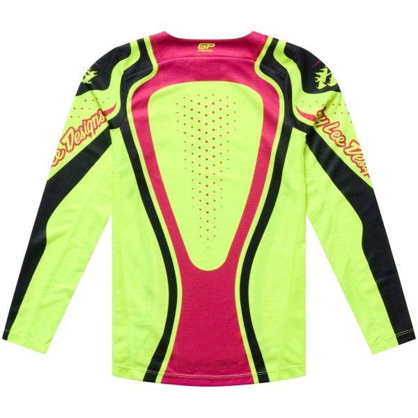 Chandail de Motocross GP Pro LS Roller Junior Jaune/Rose de dos