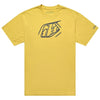 T-Shirt Badge Junior Jaune de face