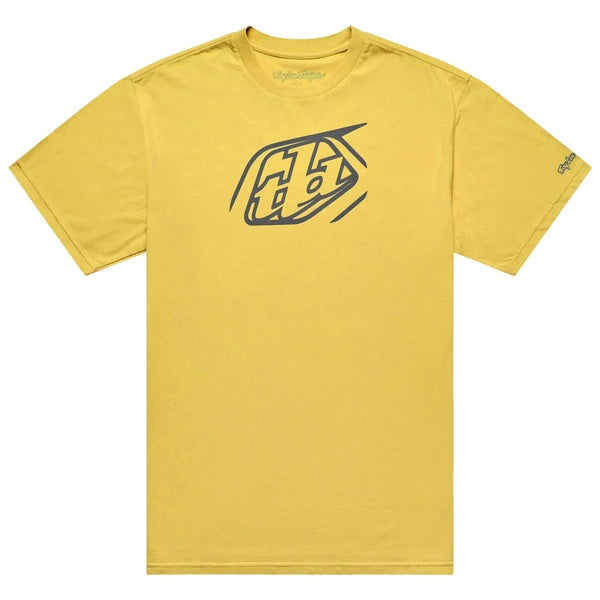 T-Shirt Badge Junior Jaune de face