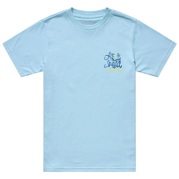 T-Shirt Heritage Junior Bleu Clair de face