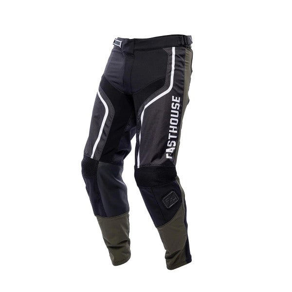 Pantalon de Motocross Grindhouse Hudson Junior Noir/Blanc, de face