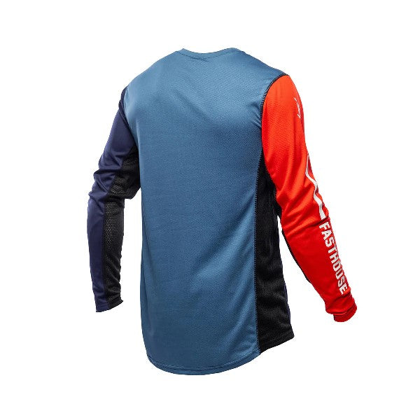 Chandail de Motocross Grindhouse Hudson Junior/Fasthouse/ bleu rouge de dos