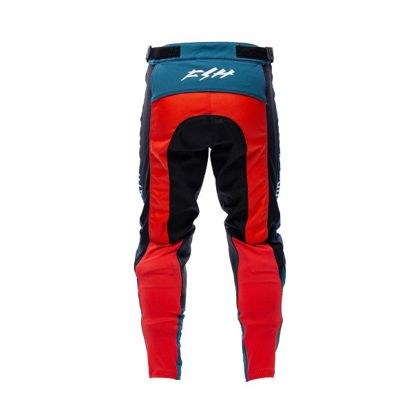 Pantalon de Motocross Grindhouse Hudson Junior Bleu/Rouge, Dos