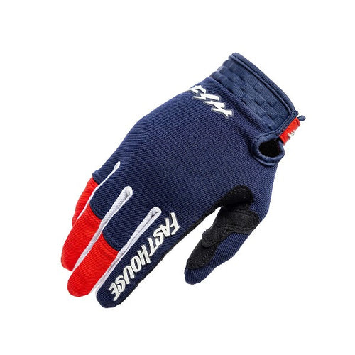 Gants de Motocross Speed Style Hudson  Junior/Fasthouse/bleu rouge/droite
