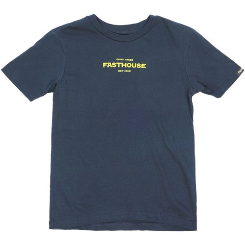 T-Shirt Anchor Junior Bleu/Jaune de face