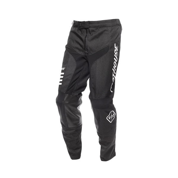 Pantalon de Motocross Carbon Eternal Junior Noir, de face