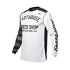 Chandail de Motocross Carbon Eternal Junior Blanc/Noir, de face
