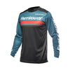 Chandail de Motocross Carbon Force Junior Gris/Bleu, de face