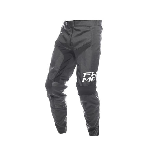 Pantalon de Motocross Carbon Method Junior Noir, de face