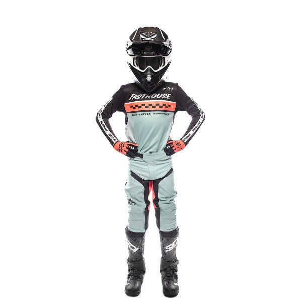Pantalon de Motocross Elrod Formula Junior Bleu/Orange