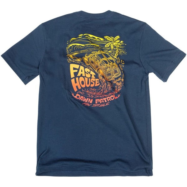 T-Shirt Explorer Junior Bleu/Jaune/Orange de dos