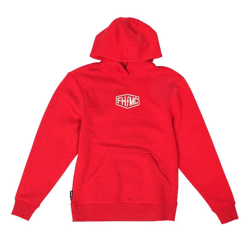 Coton Ouaté Gibson avec Capuche Junior/Fasthouse/rouge de face