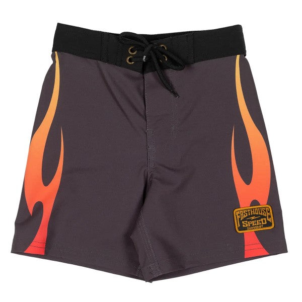 Maillot de Bain Scorched 16 Junior/Fasthouse/Noir, de face