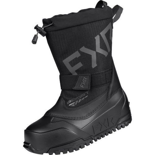 Bottes d'Hiver Boost Junior Noir Ops incliné de face