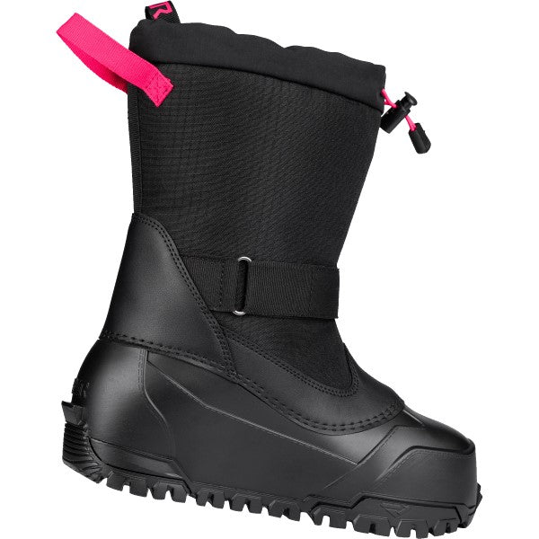Bottes d'Hiver Boost Junior Rose/Noir incliné de dos