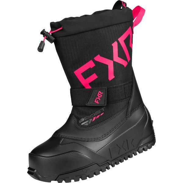 Bottes d'Hiver Boost Junior Rose/Noir incliné de face