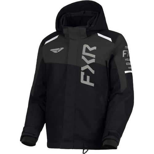 Manteau de Motoneige Helium Junior Noir/Gris de face