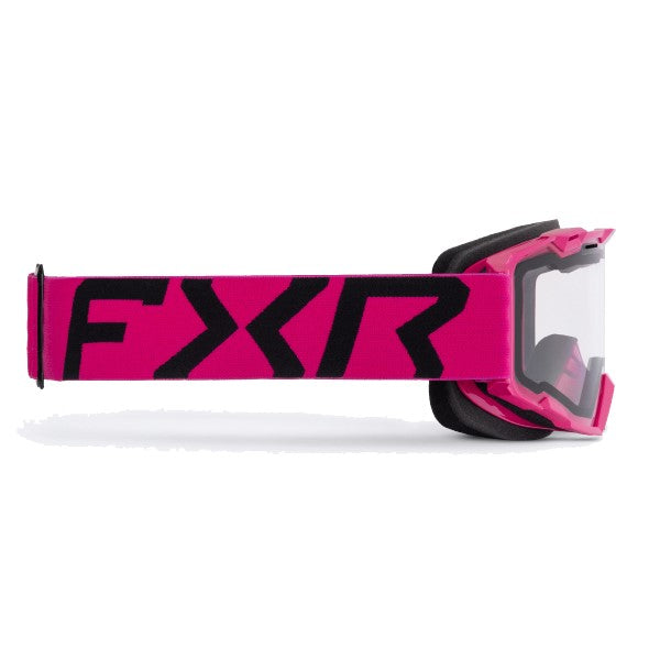 Lunettes de Motoneige Maverick Junior FXR rose et noir de gauche