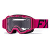 Lunettes de Motoneige Maverick Junior FXR rose et noir incliné de face