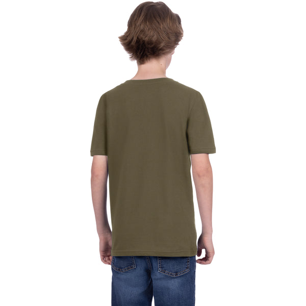 T-Shirt Mitered Premium Junior Kaki, de dos