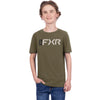 T-Shirt Mitered Premium Junior Kaki, de face