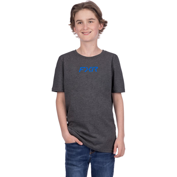 T-Shirt Pedigree Premium Junior Gris/Bleu, de face