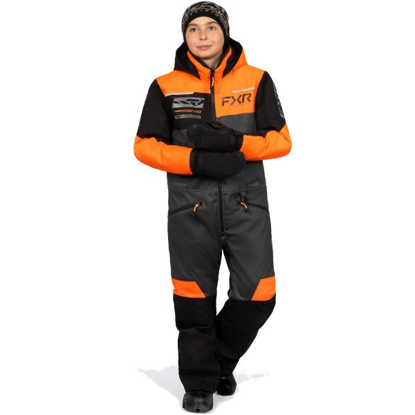 Ensemble de Motoneige Revo Junior Gris/Orange de face